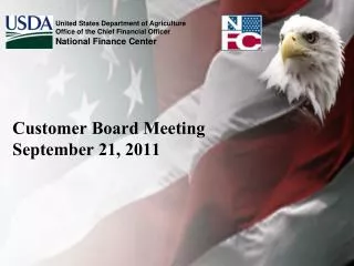 Customer Board Meeting September 21, 2011