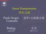Green Transportation - slide 1