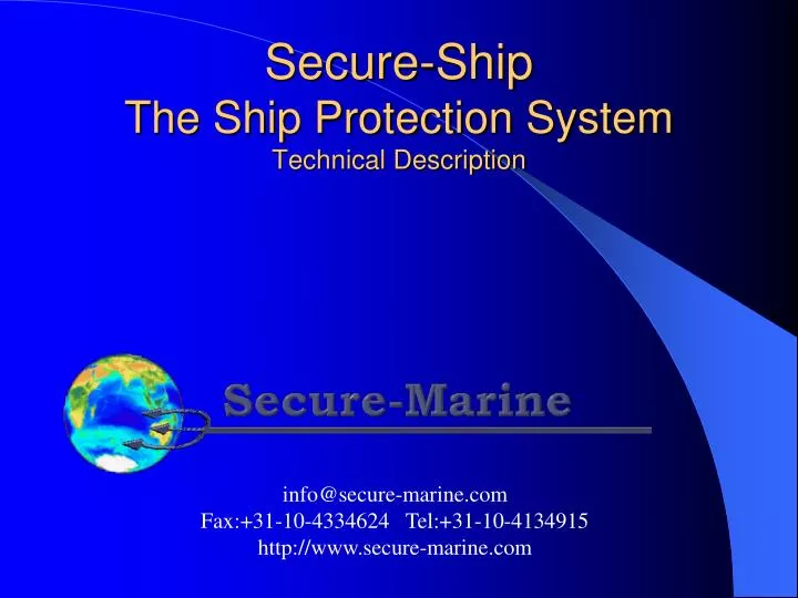 secure ship the ship protection system technical description