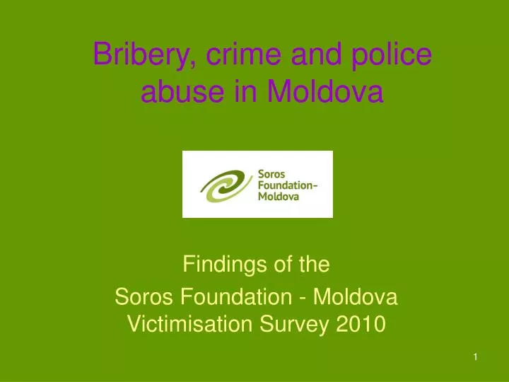 bribery crime and police abuse in moldova
