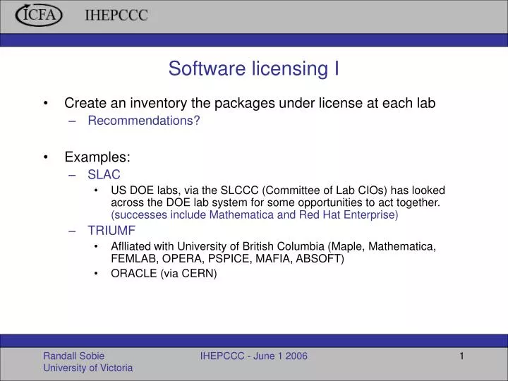 software licensing i
