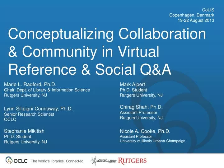 conceptualizing collaboration community in virtual reference social q a