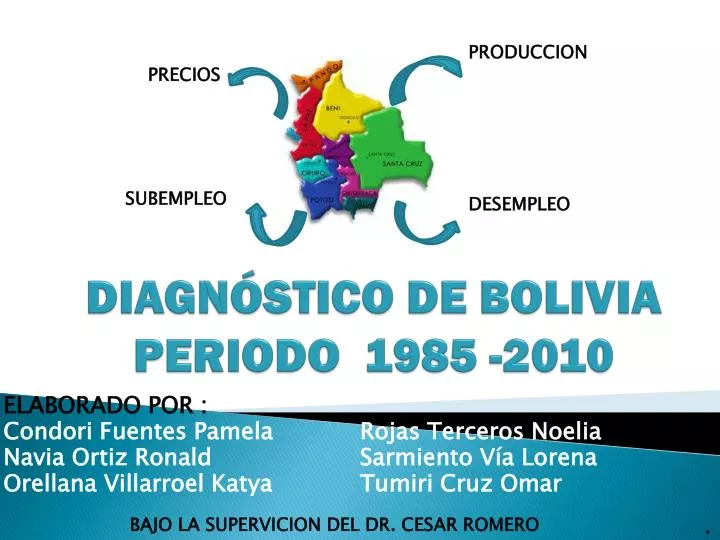 diagn stico de bolivia periodo 1985 2010