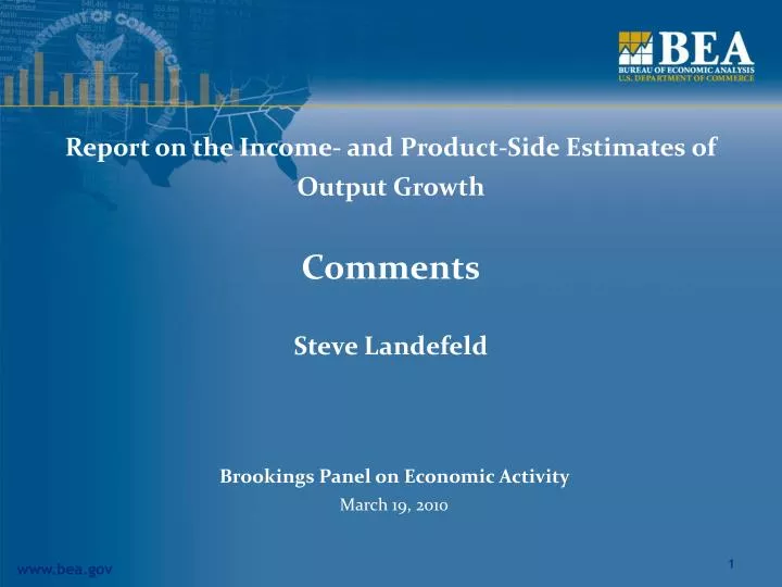 report on the income and product side estimates of output growth comments