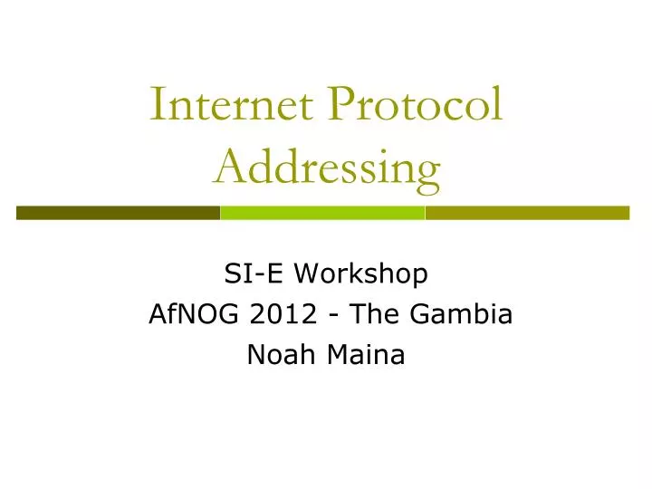 si e workshop afnog 2012 the gambia noah maina