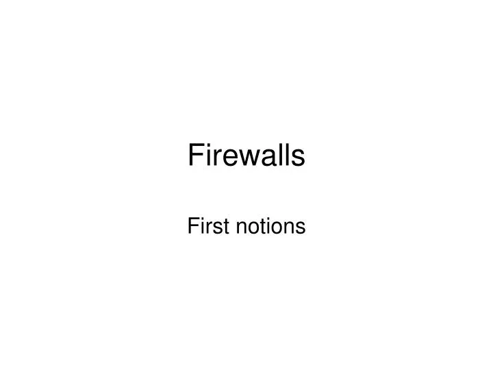 firewalls