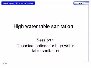 High water table sanitation
