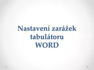 nastaven zar ek tabul toru word