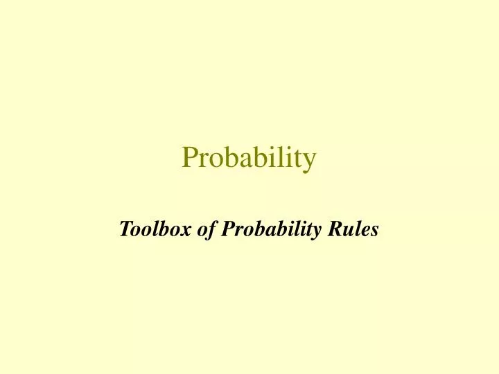 probability