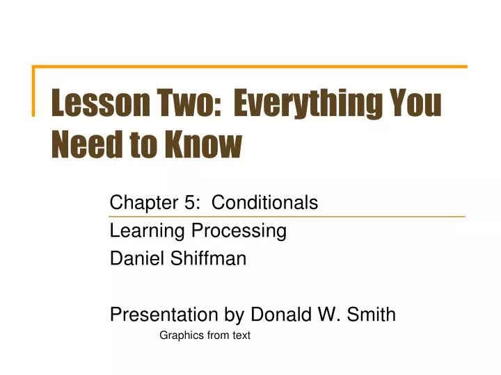 lesson two everything you need to know