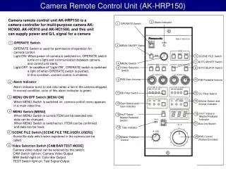 Camera Remote Control Unit (AK-HRP150)