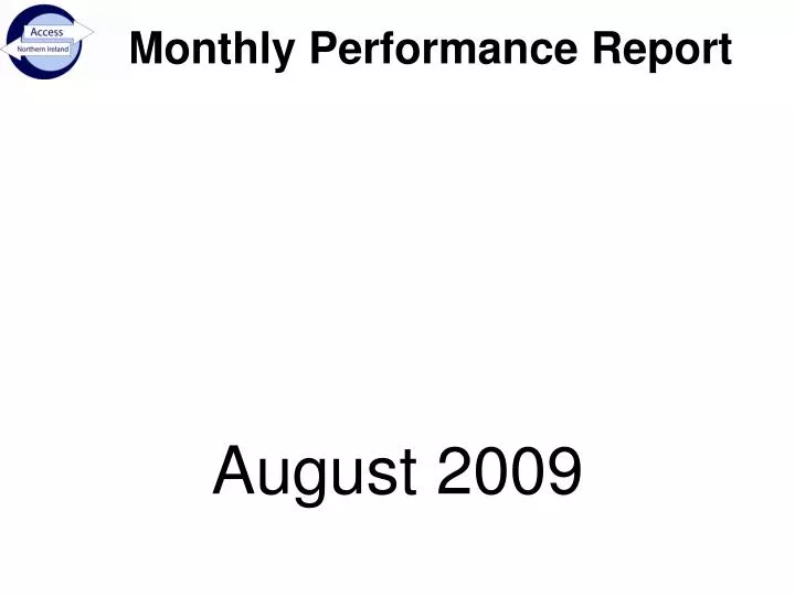 monthly performance report