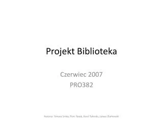 projekt biblioteka