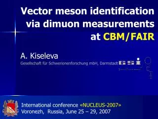 Vector meson identification via dimuon measurements at CBM/FAIR