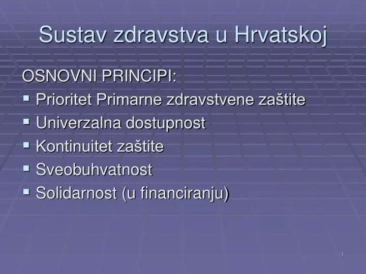 sustav zdravstva u hrvatskoj