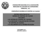 SINTESIS EJECUTIVA DE LA NORMA DE CONTROL DE CALIDAD APLICABLE - slide 1