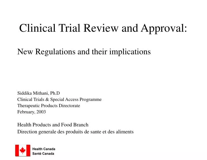 clinical trial review and approval