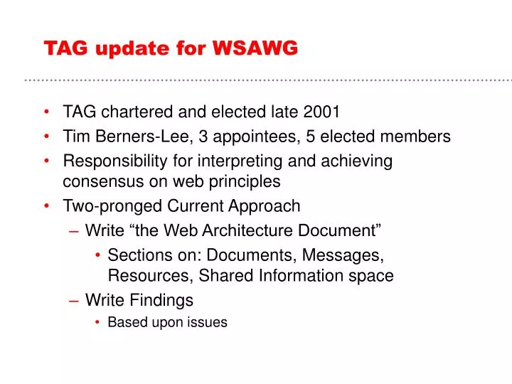 tag update for wsawg