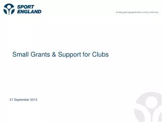 Small Grants &amp; Support for Clubs