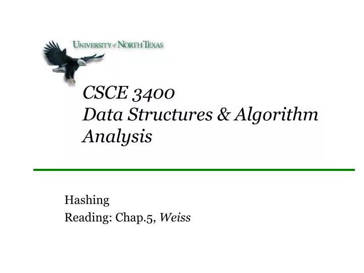 csce 3400 data structures algorithm analysis