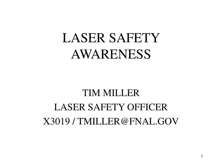 laser safety awareness