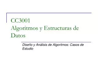cc3001 algoritmos y estructuras de datos
