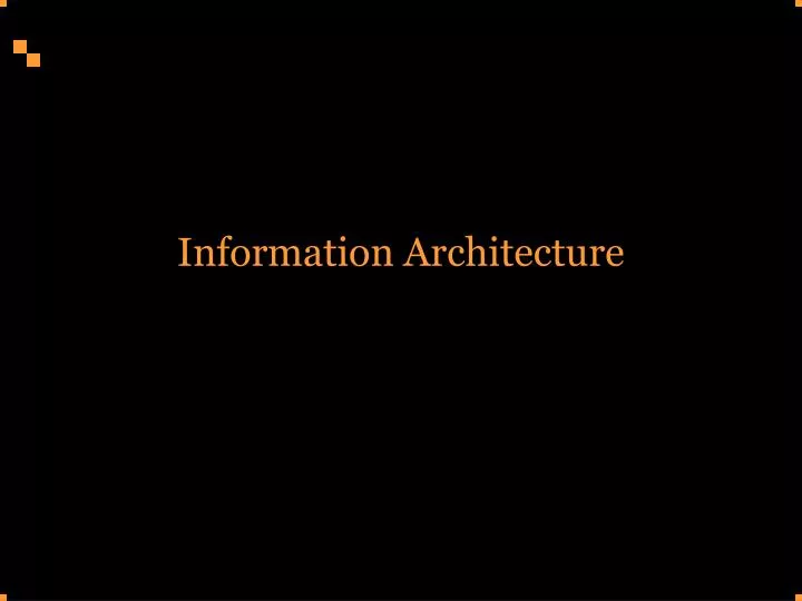 information architecture