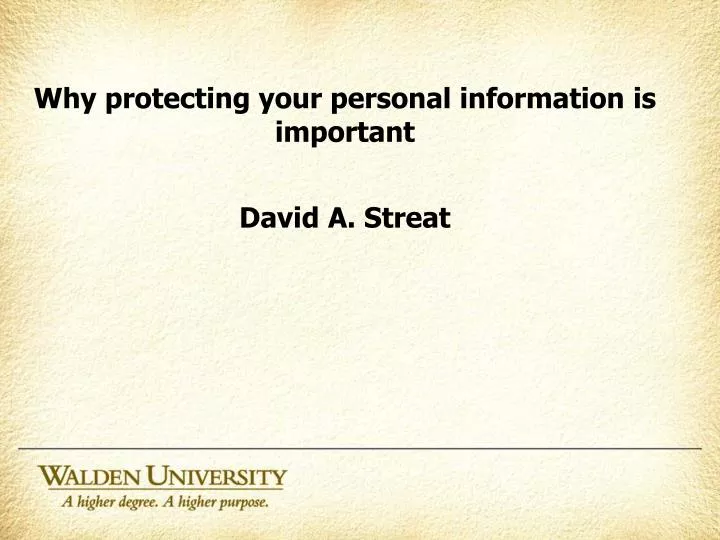 why protecting your personal information is important