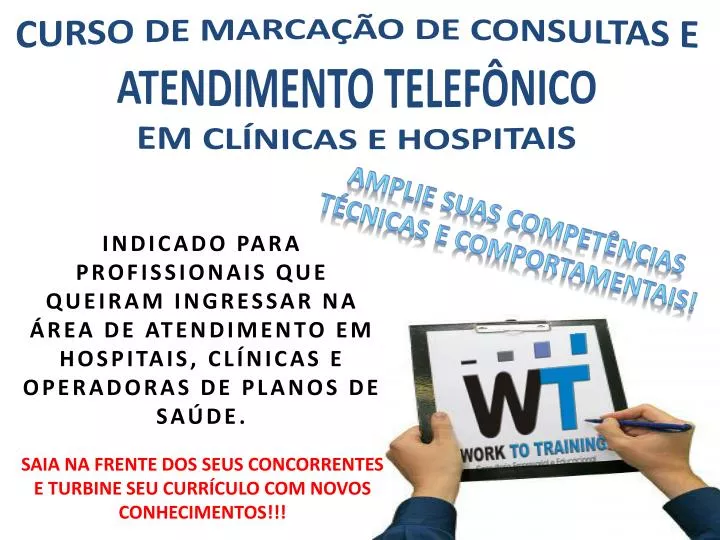 curso de marca o de consultas e atendimento telef nico em cl nicas e hospitais