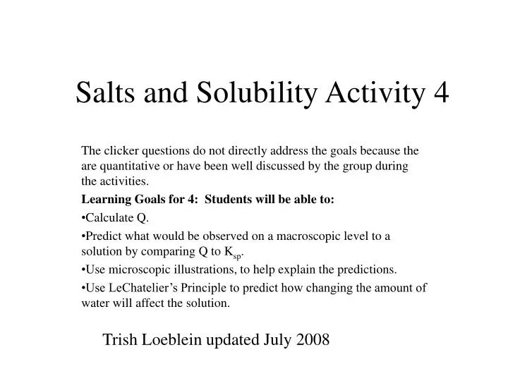 salts and solubility activity 4