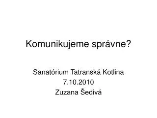 komunikujeme spr vne