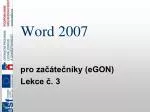 Word 2007 - slide 1