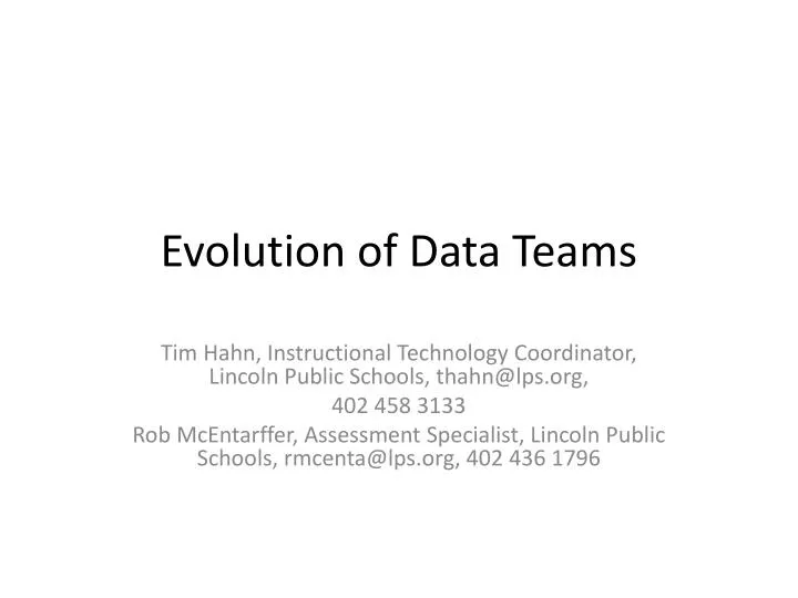 evolution of data teams