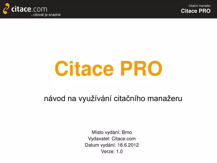 citace pro