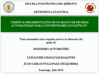 dise o e implementaci n de un banco de pruebas automatizado para convertidores catal ticos