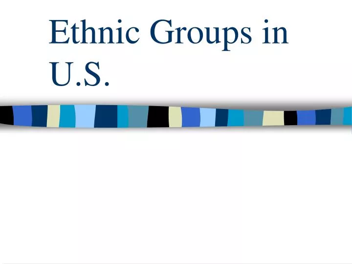 ethnic groups in u s