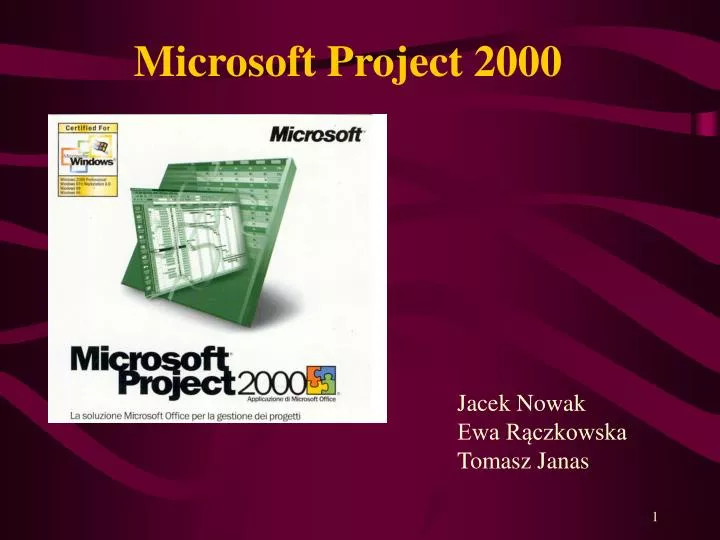 microsoft project 2000