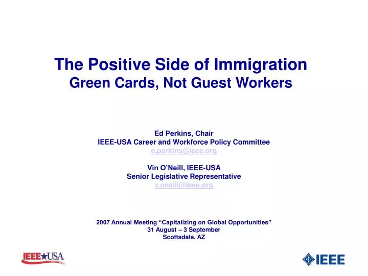 the positive side of immigration green cards not guest workers
