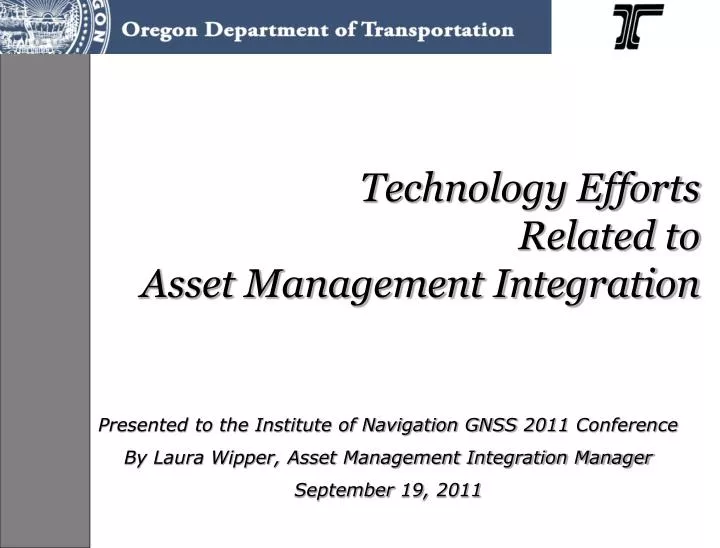 technology efforts related to asset management integration