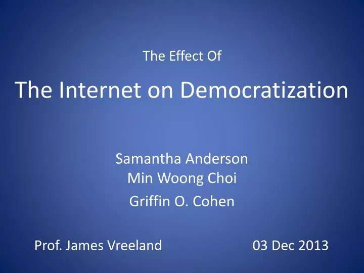 the internet on democratization