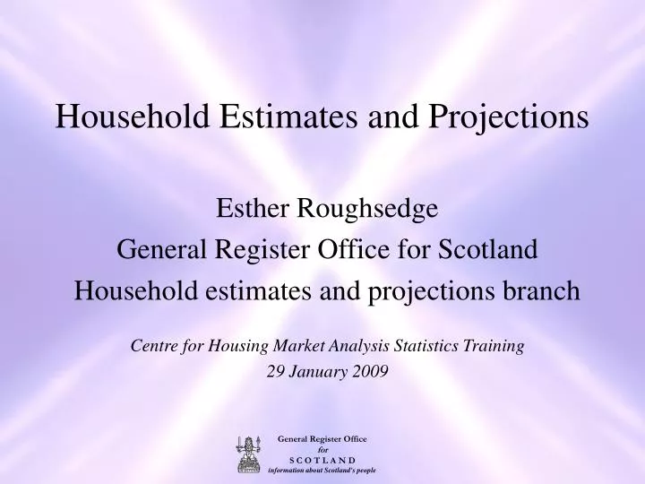 household estimates and projections
