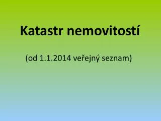 katastr nemovitost