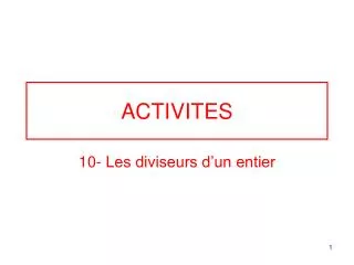 activites