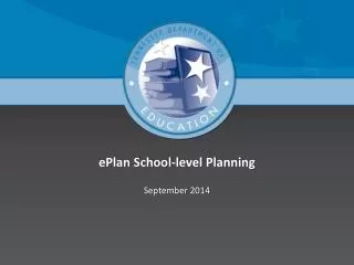 ePlan School-level Planning