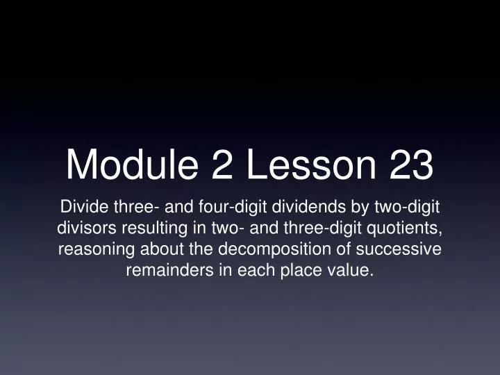 module 2 lesson 23