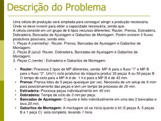 descri o do problema