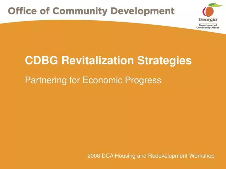 cdbg revitalization strategies