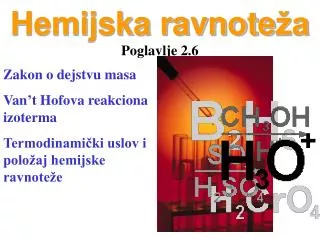 hemijska ravnote a