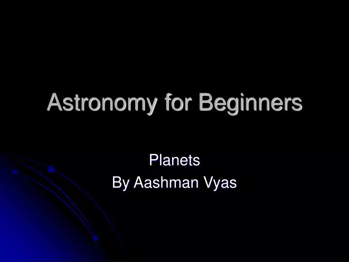 astronomy for beginners