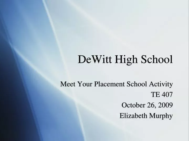 dewitt high school